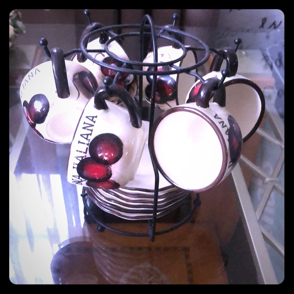 Espresso cups and plates set